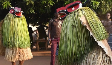 Traditional Goli Masquerade Dance in Ivory Coast