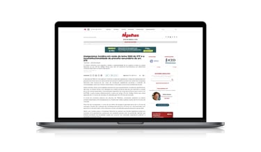 Imagem de computador com a página do site sobre insegurança jurídica OES Advogado