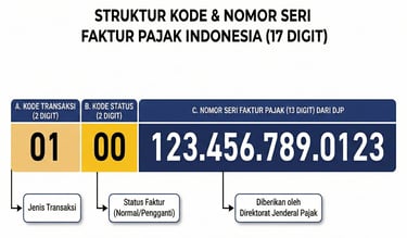Struktur kode dan nomor seri faktur pajak Indonesia