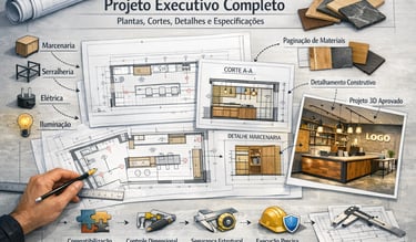 Projeto estrutural completo em estandes