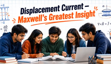 Displacement Current explained with Maxwell’s correction, capacitor gap and electromagnetic wave con