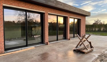 baies vitrées neuves en aluminium