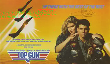 Tom Cruise lentes aviator película Top Gun 1986 boom cultural