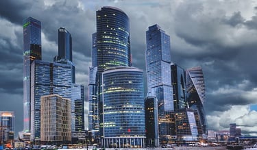 Office Buildings at Night