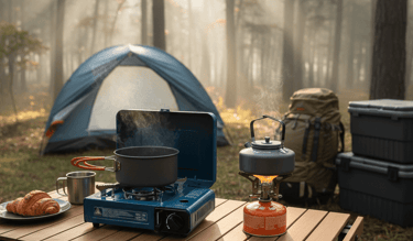 Fogareiro de acampamento, do tipo maleta vs trekking