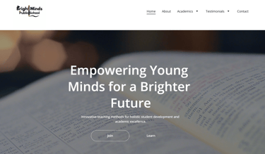 	Bright Minds School website in Vijayawada developed by Suvarna Visions