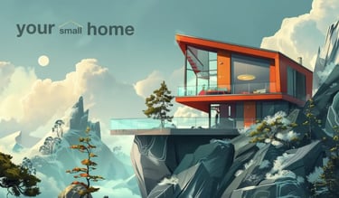 small home on a cliff edge