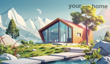 modern home with mountain view