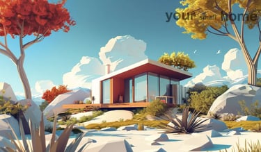 small house with a view