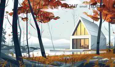 small cabin in trees
