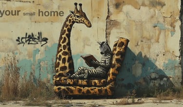 zebra in a giraffe chair