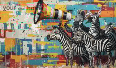 zebra with a megaphone