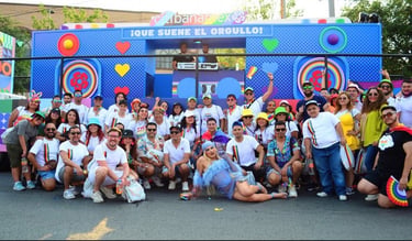 Memo Pearls performing at Banamex Pride MTY, a large-scale brand activation and Pride celebration.