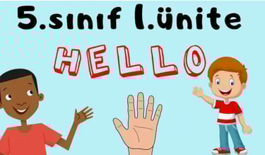 5. sınıf ingilizce ünite 1 Hello