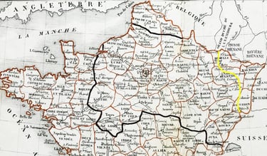Map of occupied French territories on 28 January 1871.