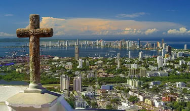 Cerro de la Popa has the best view of Cartagena. You can see the city in 360 degrees.