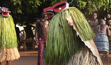 Traditional Goli Masquerade Dance in Ivory Coast