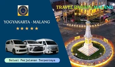 Travel Yogyakarta ke Malang dari Travel Rahayu Malang dengan mobil Hiace, Avanza & Luxio, putih