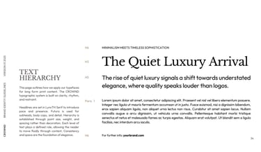 example of text speacing in luxury branding