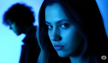 a woman with a man