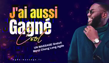 j'ai gagné un massage avec cheng long Agde