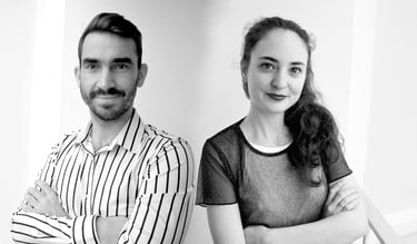 L'équipe CHGraphisme composée de Julien et Camille