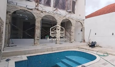 Pembuatan kolam renang di daerah Banjarnegara oleh tim dayanapool