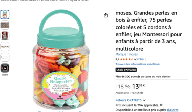 perle XXL géante à enfiler 