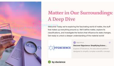 Matter in our surroundings