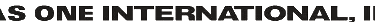 Official company logo for AS ONE INTERNATIONAL, INC. with red and green triangular accents.
