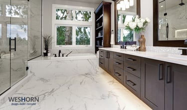 tile installation around shower walls and bathroom flooring in Highland Park IL