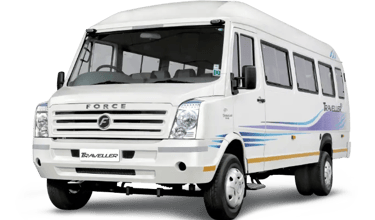 Tempo Traveller rental for group travel – 12 to 17-seater AC minibus for outstation trips from Mumba