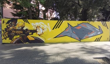 Mes Ink, graffiti, piezas, Bcn, Street Art, letras, colores, spray