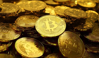 pile of bitcoin for investing