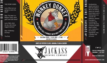 Jackass Brewing Company Beer Can Design Wonkey Donkey
