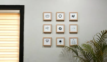 Set of 9 minimal wall art