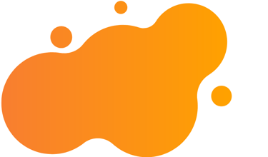 eine orangene Grafik, die aussieht, wie ein Farbklecks.