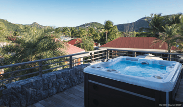 private Jacuzzi with sea view st jean's beach view at villa noah