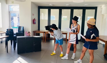 Children performing in drama