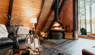 Poêle à bois design