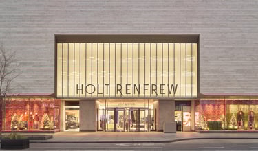 Front of Holt Renfew, where the bronze canopy was made by Pengelly