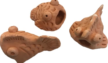 clay made in the shape of a fish