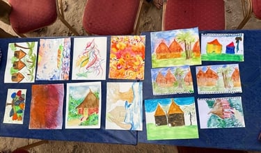 Toutes les heures d'art de chaque participant à l'activité artistique (peinture acquarelle) lors du voyage solidaire