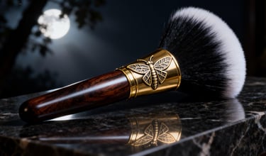  The "Midnight Garden" makeup brush in a moonlight scene.