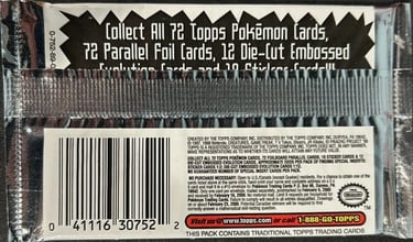 Booster Topps Pokémon The First Movie us back