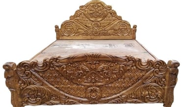 Modern Teak Wood Bed with Minimalist Design