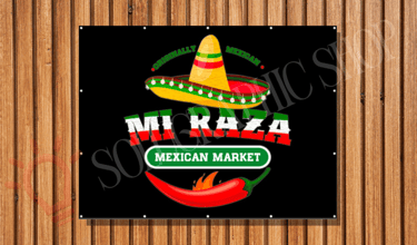 banner con Logo para un Mexican Market.