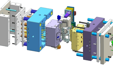Complex plastic injection mold