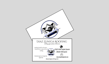 diaz zuniga roofing business card
