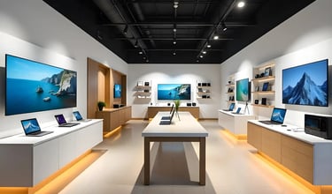 electronics showroom interior design